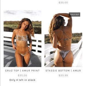 Mahina swimwear animal print bikini set